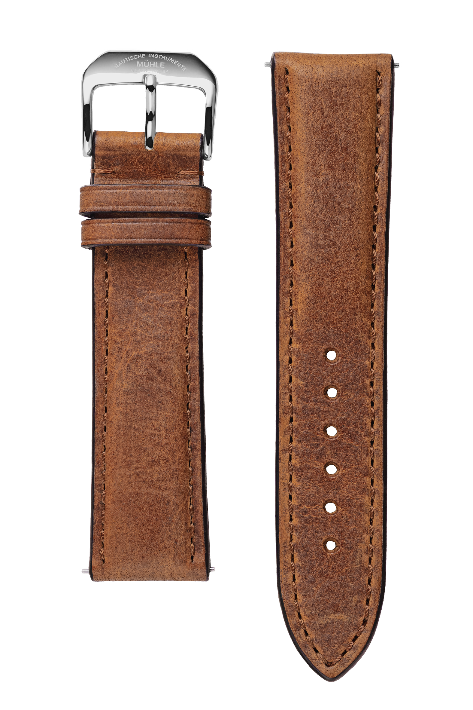 Detailbild braunes Vintage-Lederarmband Lunova Modelle