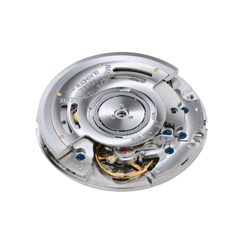 Makroaufnahme des Uhrwerks SW330-2, Version Mühle