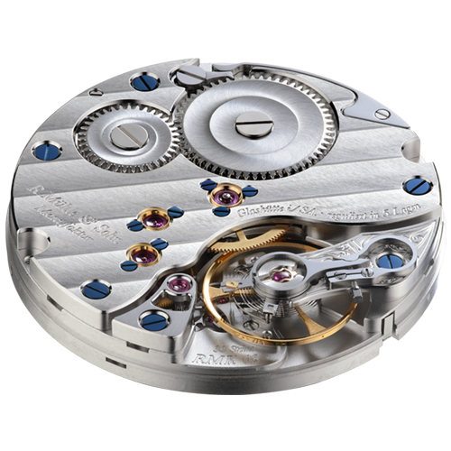 Makroaufnahme des Uhrwerks RMK-03 der Manufakturlinie