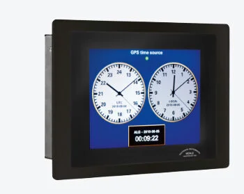 Ansicht einer Schaltzentrale einer automatisierten Uhrenanlage
