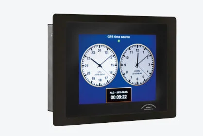 View of a control center of an automated clock system